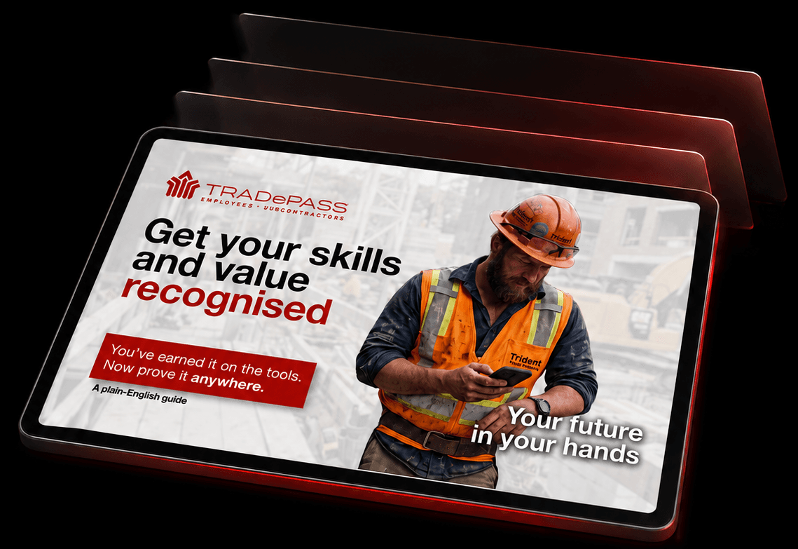 The walk-through guide, open at its cover page